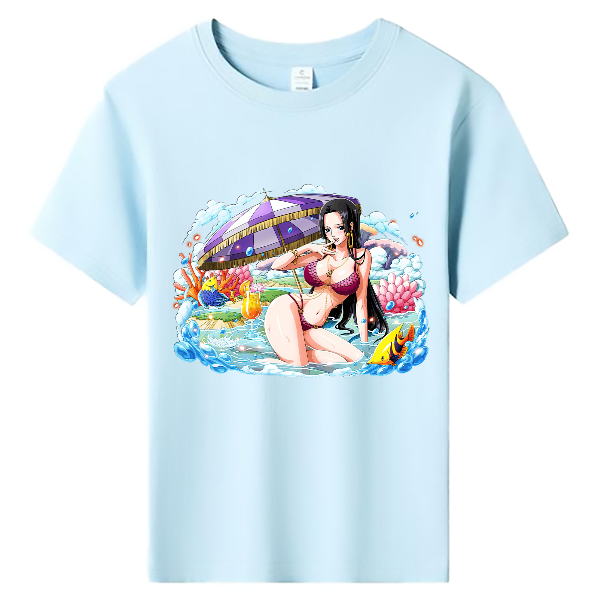 ワンピース ボア・ハンコック ONE PIECE Boa·Hancock 綿100％キッズTシャツ（フロントプリント）